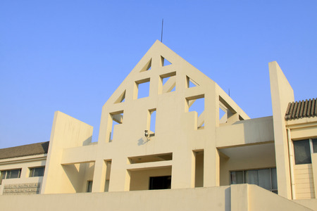 LUANNAN COUNTY - MARCH 22: Pan Dai village massacre memorial building exterior, on March 22, 2014, luannan county, hebei province, Chinaのeditorial素材