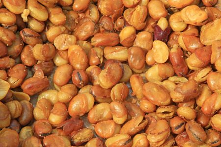 closeup of photo, delicious fried broad beansの写真素材