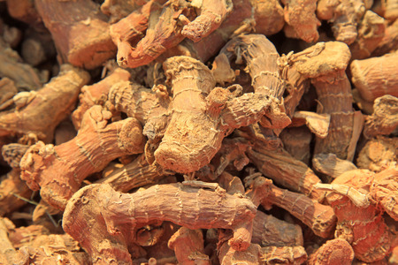 traditional chinese condiment in a market, closeup of photo