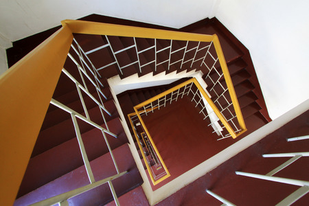 BEIJING - JANUARY 17: The stairs down landscape in the Tangshan building, on January 17, 2014, Beijing, China. 
のeditorial素材