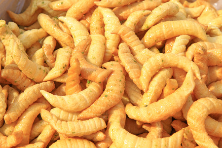 Chinese traditional food, expanded snack, closeup of photo
