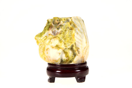 Jade carving crafts on the gallows, closeup of photoの写真素材