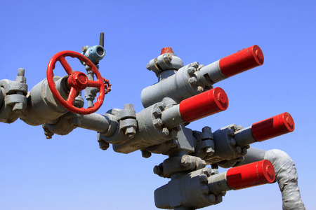 gray and red oil machinery and equipment 
