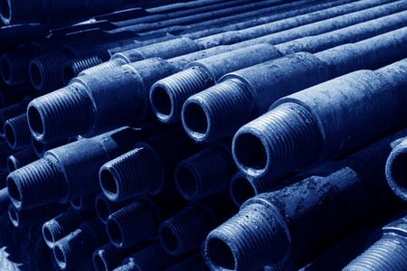 oxidation rust full of oil pipeline, closeup of photo