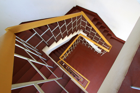 BEIJING - JANUARY 17: The stairs down landscape in the Tangshan building, on January 17, 2014, Beijing, China. 
のeditorial素材