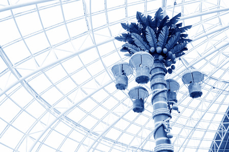 TIANJIN - MAY 17: Large indoor amusement facilities - coconut trees, Happy Valley, on May 17, 2014, Tianjin, China. のeditorial素材