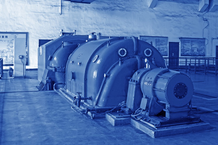 TANGSHAN - JUNE 18: Turbine waste heat power generation system, in a iron and steel co., on June 18, 2014, Tangshan city, Hebei Province, Chinaのeditorial素材