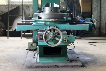 machine tools in a workshop, closeup of photo