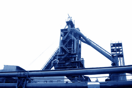 TANGSHAN - JUNE 19: iron works blast furnace local features, on June 19, 2014, Tangshan city, Hebei Province, Chinaのeditorial素材