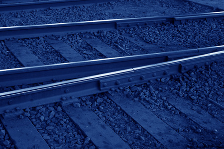 railway track, closeup of photoの写真素材