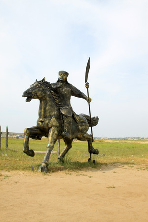 WULANBUTONG GRASSLAND - JULY 19: Knight sculpture in the WuLanBuTong grassland on July 19, 2014, Inner Mongolia autonomous region, China. 
のeditorial素材