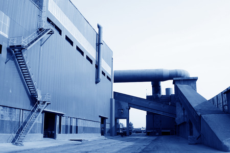 Heavy industry facilities, closeup of photo