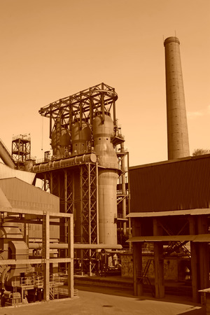 blast furnace in the steel mills, closeup of photoのeditorial素材