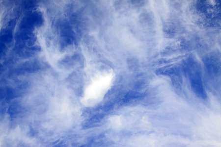 blue sky and white clouds, closeup of photo