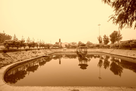 TANGSHAN - JULY 21: pond scenery in JingSheng farm, on July 21, 2014, Tangshan city, Hebei Province, China
のeditorial素材