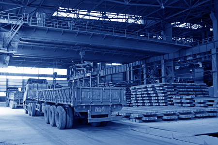 TANGSHAN - JUNE 14: Steel mills continuous casting workshop transport steel ingot, on June 14, 2014, Tangshan city, Hebei Province, China
のeditorial素材