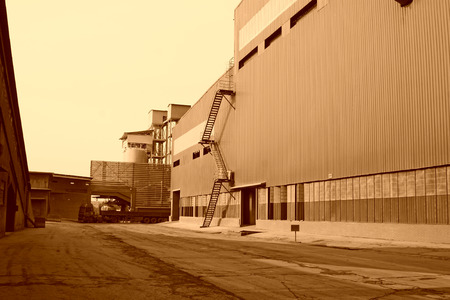 Heavy industry facilities, closeup of photoのeditorial素材