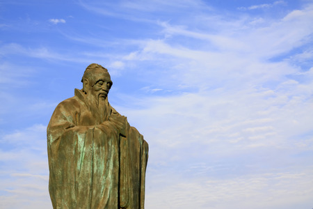 TANGSHAN - JULY 21: ancient Chinese character sculpture under blue sky, on July 21, 2014, Tangshan city, Hebei Province, China
のeditorial素材