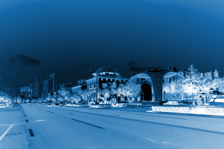 LUANNAN COUNTY - AUGUST 1: Unfinished buildings in a park, on august 1, 2014, Luannan county, hebei province, Chinaのeditorial素材