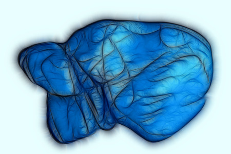 Rock effect on white background, computer generatedの写真素材