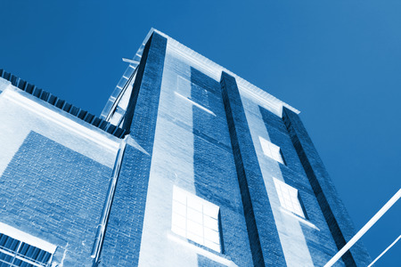 Modern industrial building over blue sky, north chinaのeditorial素材