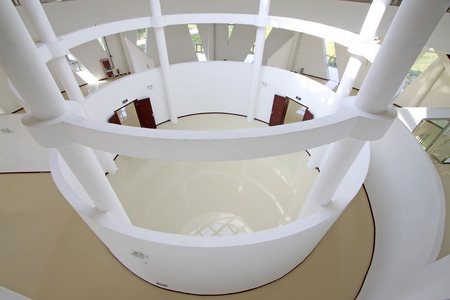 LUANNAN COUNTY - SEPTEMBER 18: Building internal ring structure in an art gallery on September 18, 2014, Luannan county, Hebei Province, Chinaのeditorial素材