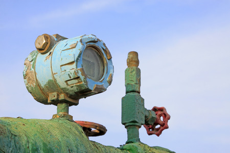 Oil piping components, closeup of photoの写真素材