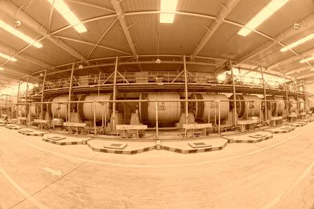 LUANNAN COUNTY - JANUARY 5: The machinery and equipment in the making mud workshop, in the ZhongTong...