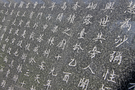 Marble inscription, closeup of photoのeditorial素材