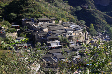 BEIJING - OCTOBER 5: CuanDiXia village vertical view, on october 5, 2014, Beijing, Chinaの写真素材