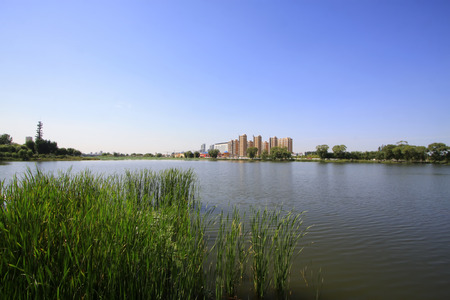 LUANNAN COUNTY - SEPTEMBER 15: Luannan county city building scenery on September 15, 2014, Luannan county, Hebei Province, Chinaのeditorial素材
