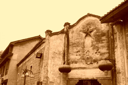 Phoenix County, April 15: Ancestral temple landscape architecture on April 15, 2012, Phoenix County, Hunan Province, Chinaのeditorial素材