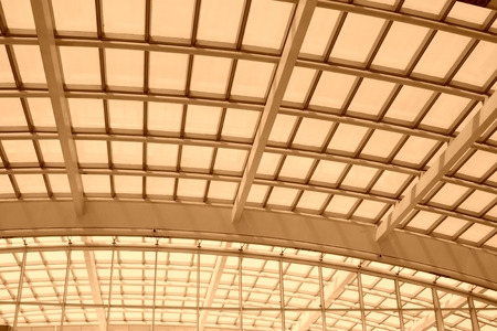 Capital International Airport fornix truss, closeup picturesのeditorial素材