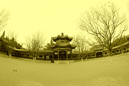 BEIJING - December 22: The Happy Garden building landscape, in the Zhongshan Park, on December 22, 2013, beijing, china.のeditorial素材