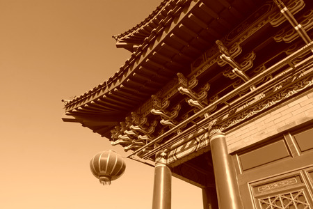 LUAN COUNTY - NOVEMBER 10: The tower building landscape in the Luan county ancient city, November 10, 2013, Luan county, hebei province, China.のeditorial素材