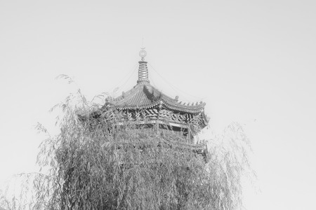 LUAN COUNTY - NOVEMBER 10: The Purple Metal Tower building landscape, November 10, 2013, Luan county, hebei province, China.のeditorial素材