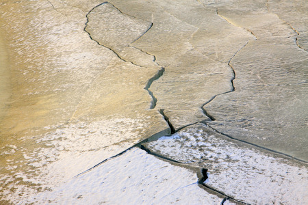 ice cracked in the wildの写真素材