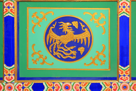 Phoenix modelling design colored drawing, closeup of photoのeditorial素材