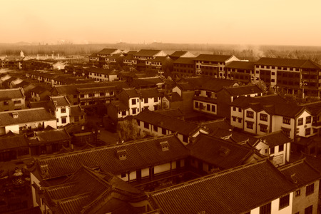 LUAN COUNTY - NOVEMBER 10: The antique buildings in the Luan county ancient city, November 10, 2013, Luan county, hebei province, China.のeditorial素材