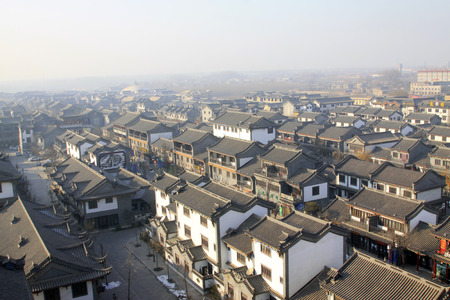 chinese ancient city buildings, closeup of photoのeditorial素材