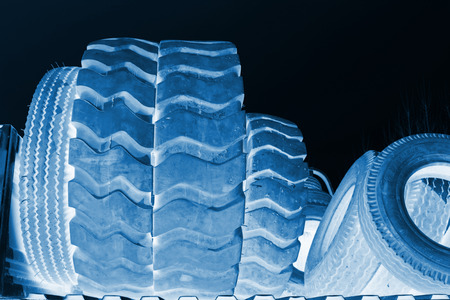 rubber tyre stacked together, closeup of photoのeditorial素材