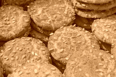 Chinese traditional food, flaky pastry, closeup of photoの写真素材