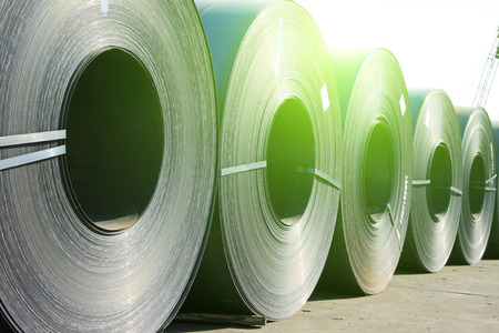 strip steel, closeup of photo