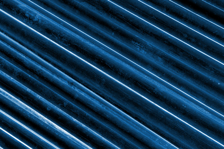 oxidation rusty metal pipe, closeup of photoの写真素材