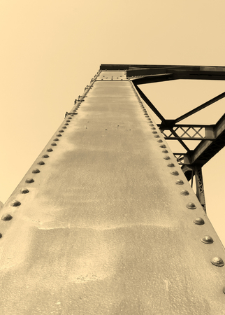 bridge steel plate, closeup of photoの写真素材