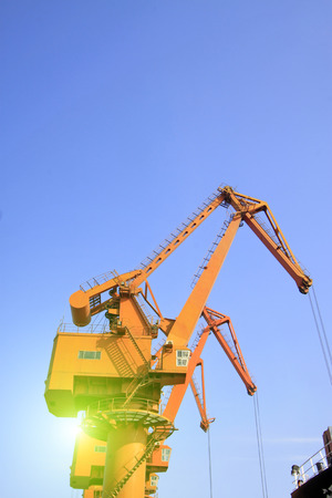 Portal crane local features, closeup of photoの写真素材