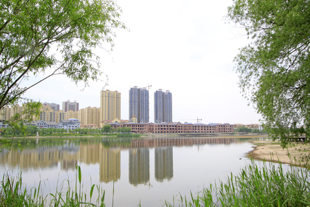 Urban construction scenery, closeup of photoのeditorial素材