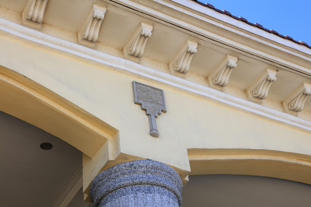 Building decoration, closeup of photoのeditorial素材