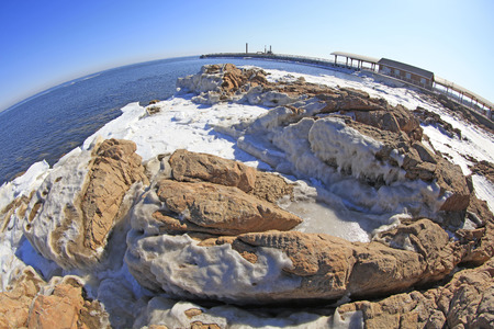 sea ice natural scenery in winterの写真素材