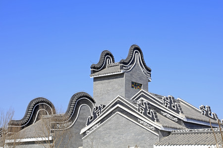 Jiangnan style landscape architectureのeditorial素材